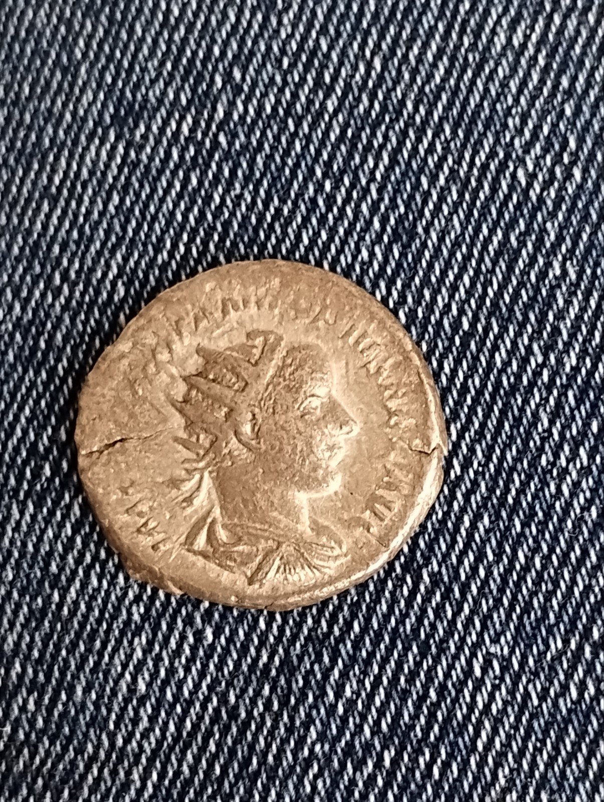 bodemvondst Denarius Romeins, Ophalen of Verzenden, Overige landen, Losse munt, Zilver