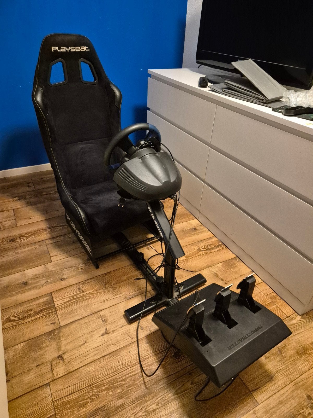 Thrustmaster T150 Force Feedback racestuur en pedalen, Ophalen, Gebruikt, Playseat of Racestoel, PlayStation 3