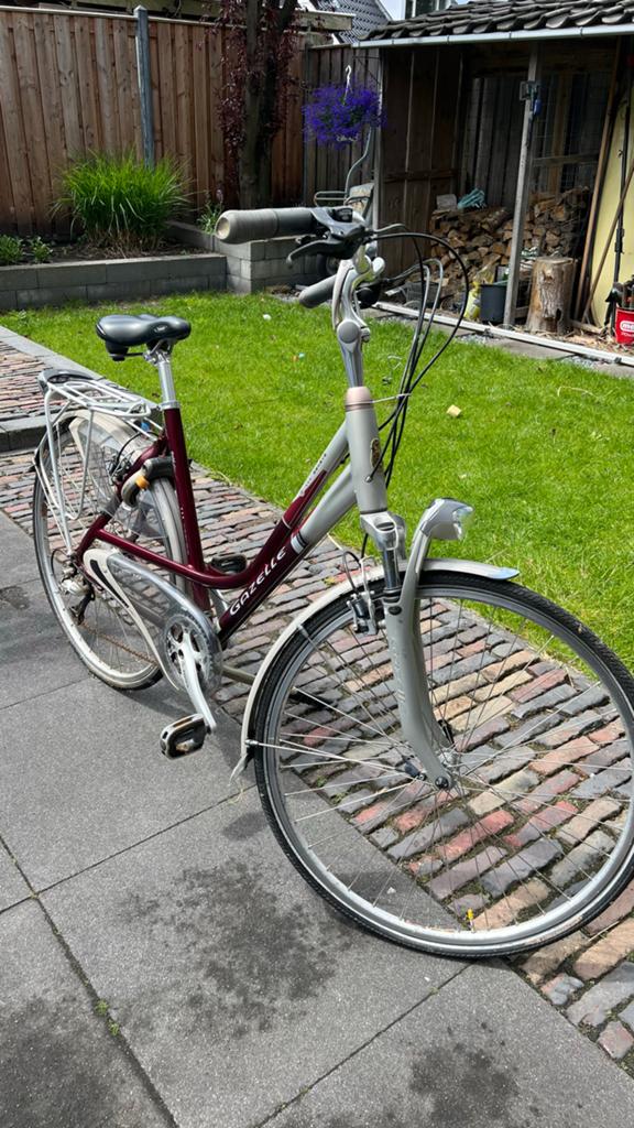 Gazelle Geneve damesfiets - mt54, Ophalen, Velgrem, Versnellingen, Gazelle