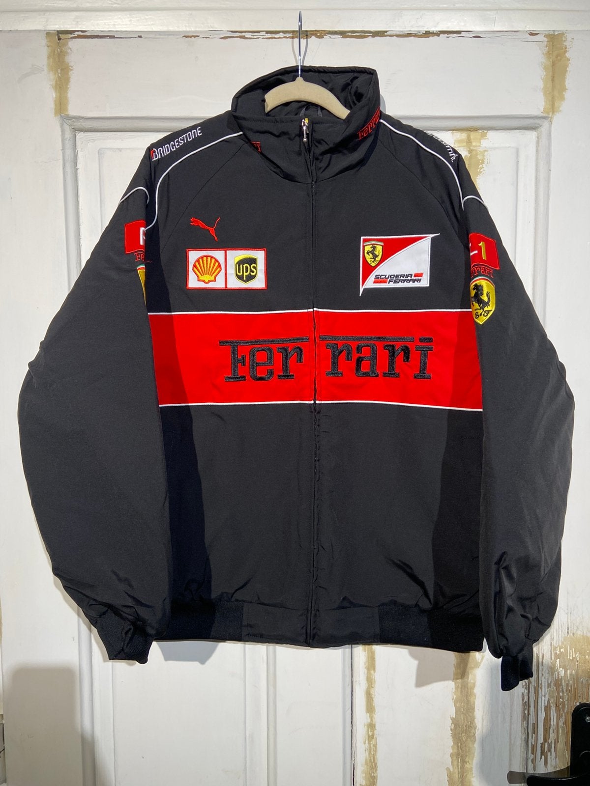 Ferrari Bomberjack Racing (maat XXL) Vintage zwart, Ophalen of Verzenden, Zo goed als nieuw, Overige maten, Zwart