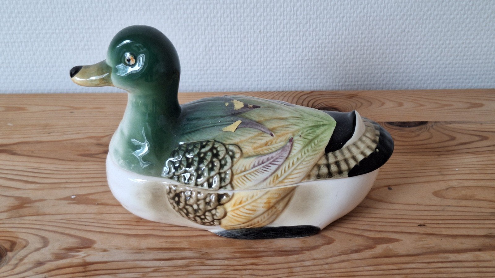 Vintage Keramische Eend paté - Decoratief en Praktisch, Antiek en Kunst, Ophalen of Verzenden