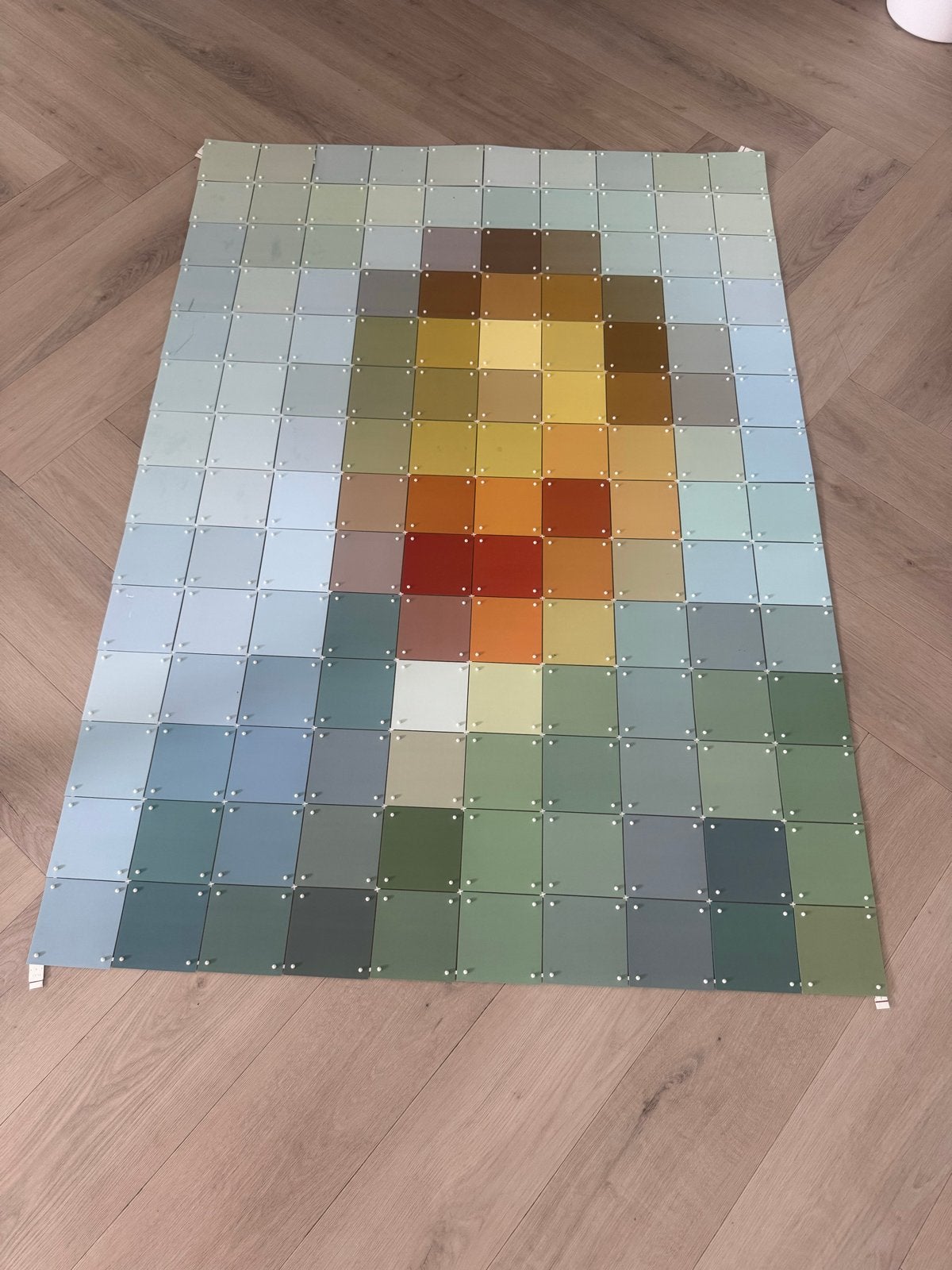Van Gogh Pixel Art - Zelfportret 100x140 cm, Ophalen, Kunststof, Op houten frame, Overige technieken