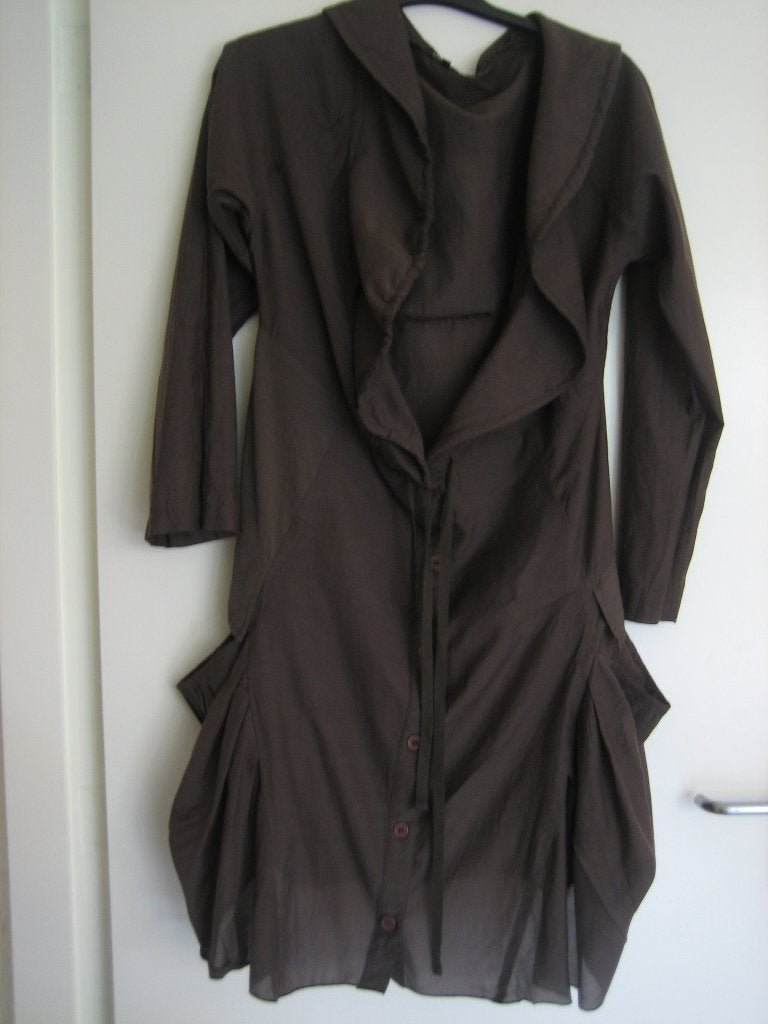 Speelse taupe blouse-jas / tuniek ULTIMATE MIK'S, L snazzeys, Bruin, Verzenden, Maat 42/44 (L), Zo goed als nieuw