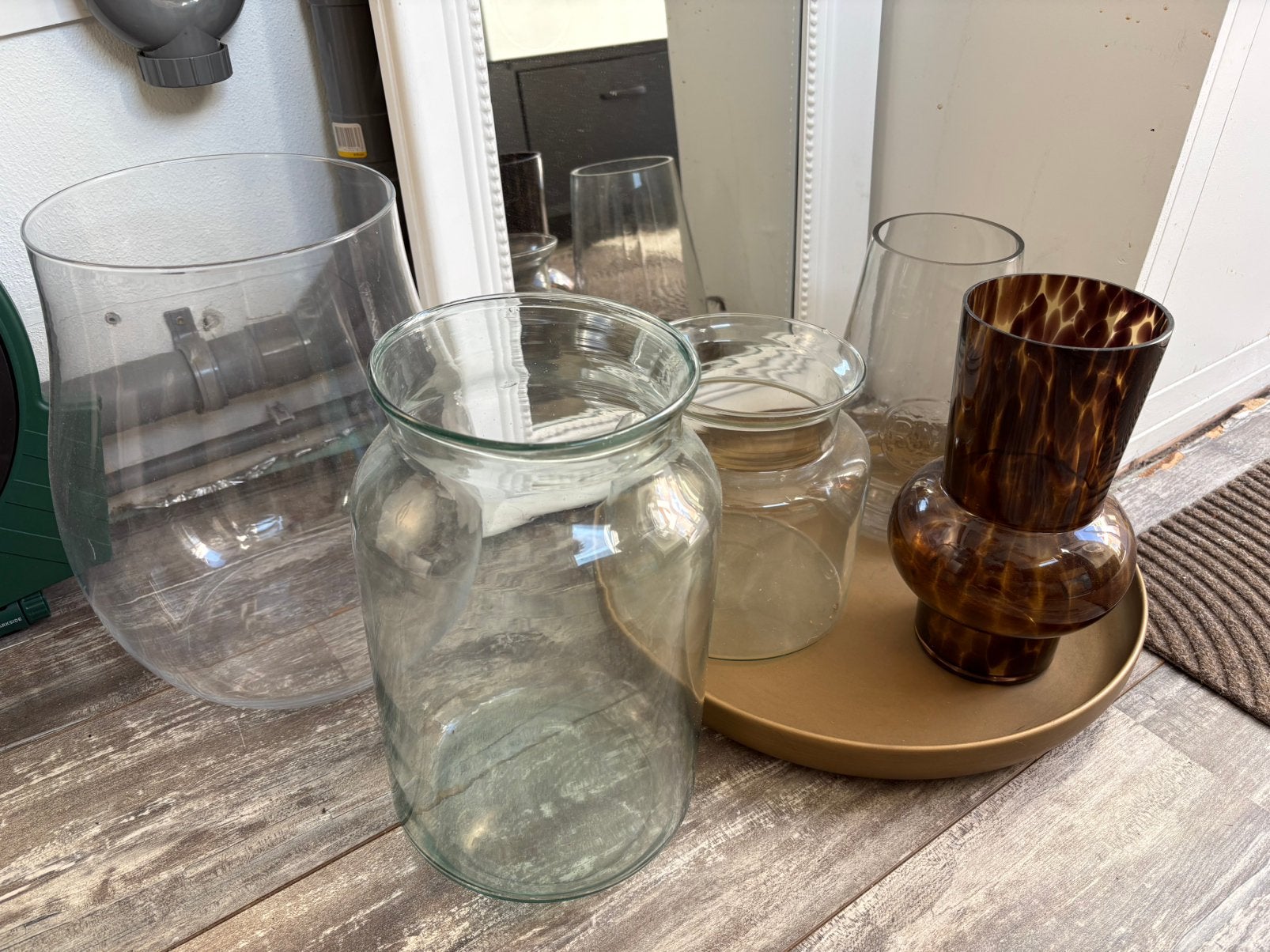 Verschillende grotere vazen en stolpen, Huis en Inrichting, Glas, Ophalen, Zo goed als nieuw