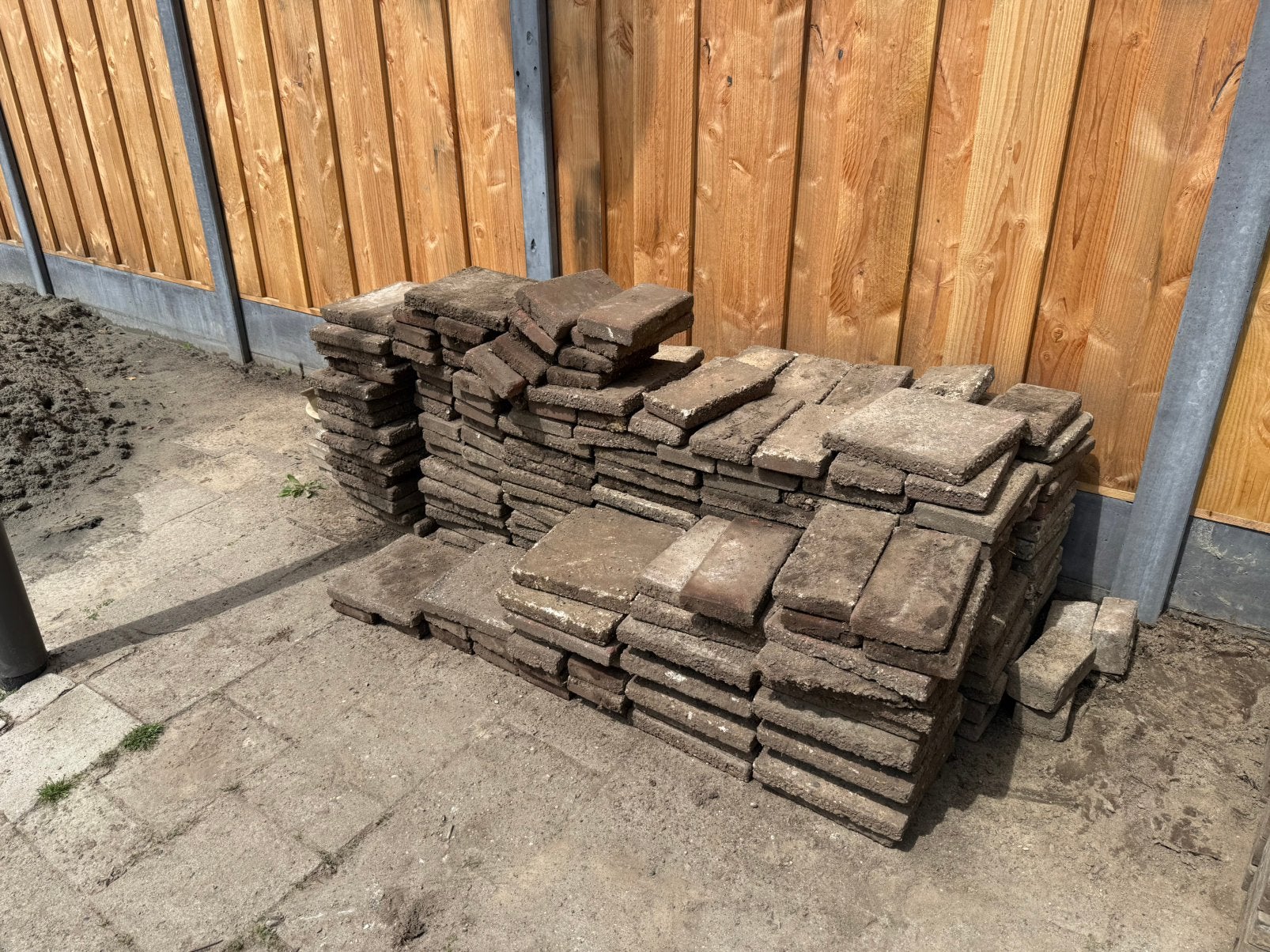 Gratis stoeptegels, Tuin en Terras, Ophalen, Gebruikt, Beton, Terrastegels