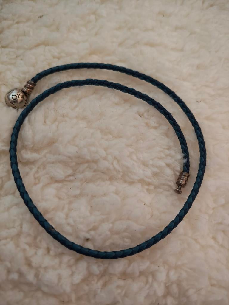 Pandora leren armband blauw, Ophalen, Blauw, Leer