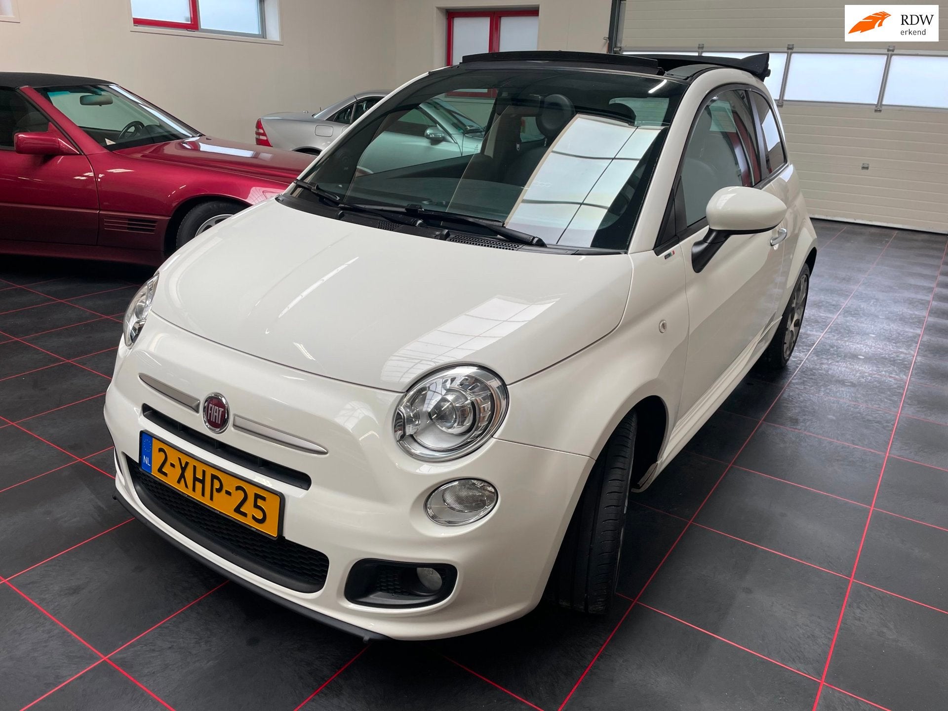 Fiat 500 C 0.9 TwinAir Turbo 500S, Gebruikt, Parkeersensor, Cabriolet, Leder en Stof