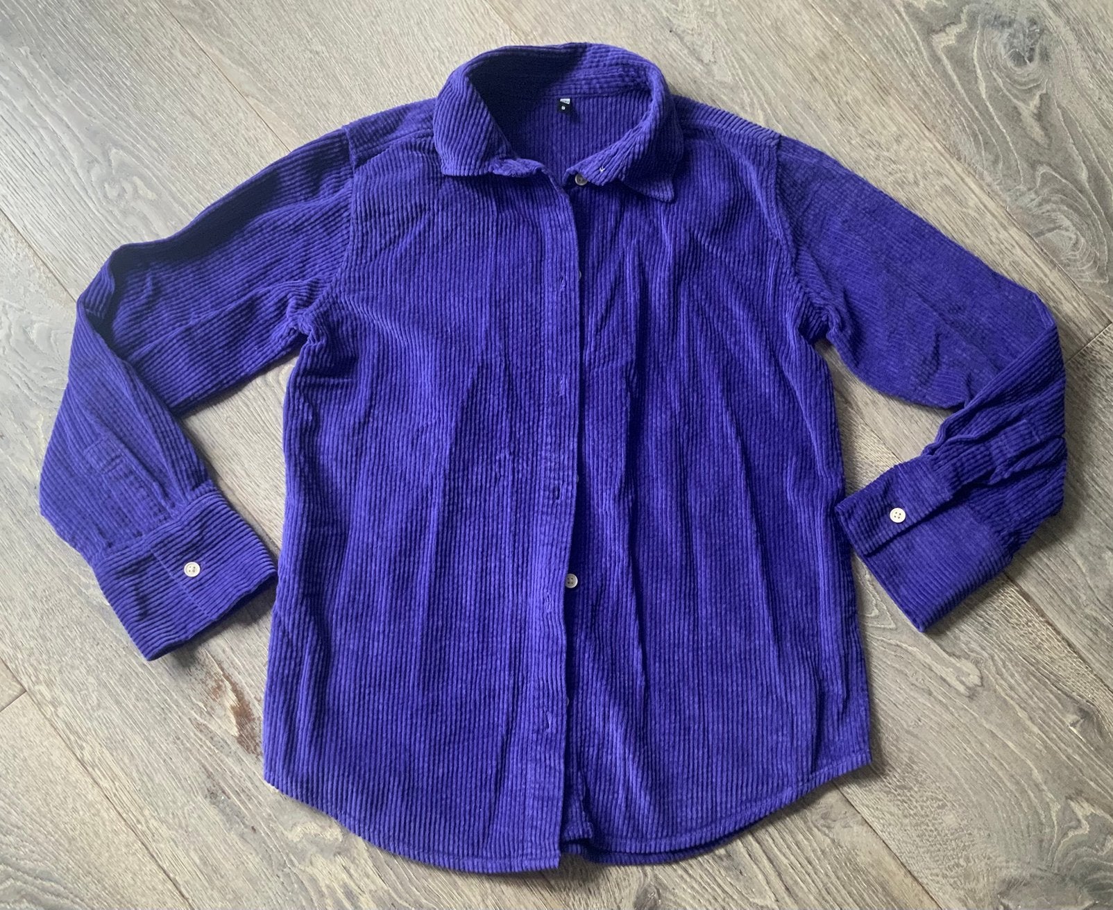 Hema paarse rib blouse mt S, Ophalen of Verzenden, Zo goed als nieuw, Maat 36 (S), Paars