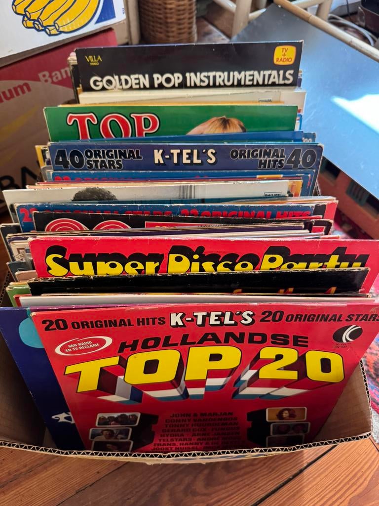 Vinyl Doos vol Lp’s, Cd's en Dvd's, Ophalen, Zo goed als nieuw, 12 inch