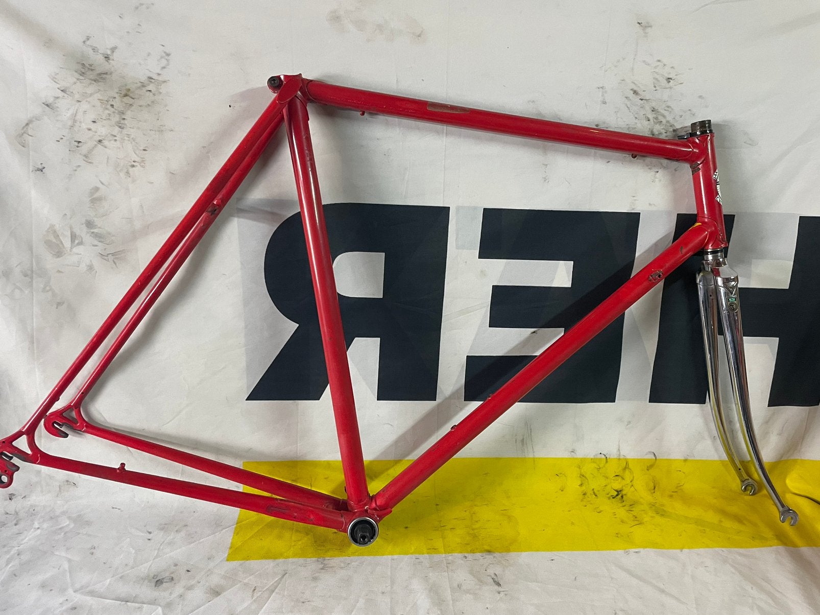 Raleigh TI Reynolds 531 retro 58ct racefiets frame met vork, Fietsen en Brommers, Verzenden, Zo goed als nieuw, Racefiets, Frame