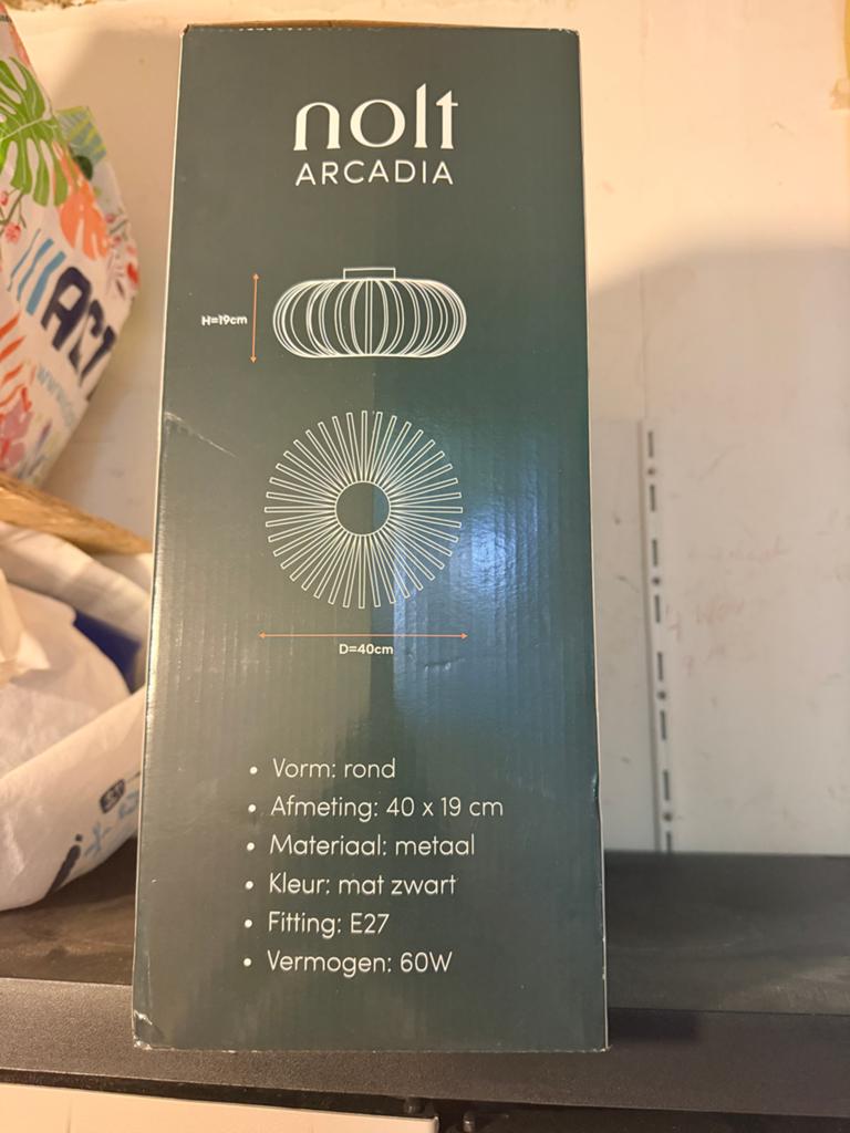 Nolt Arcadia Plafondlamp - Nieuw in doos, Ophalen of Verzenden, Nieuw, Metaal