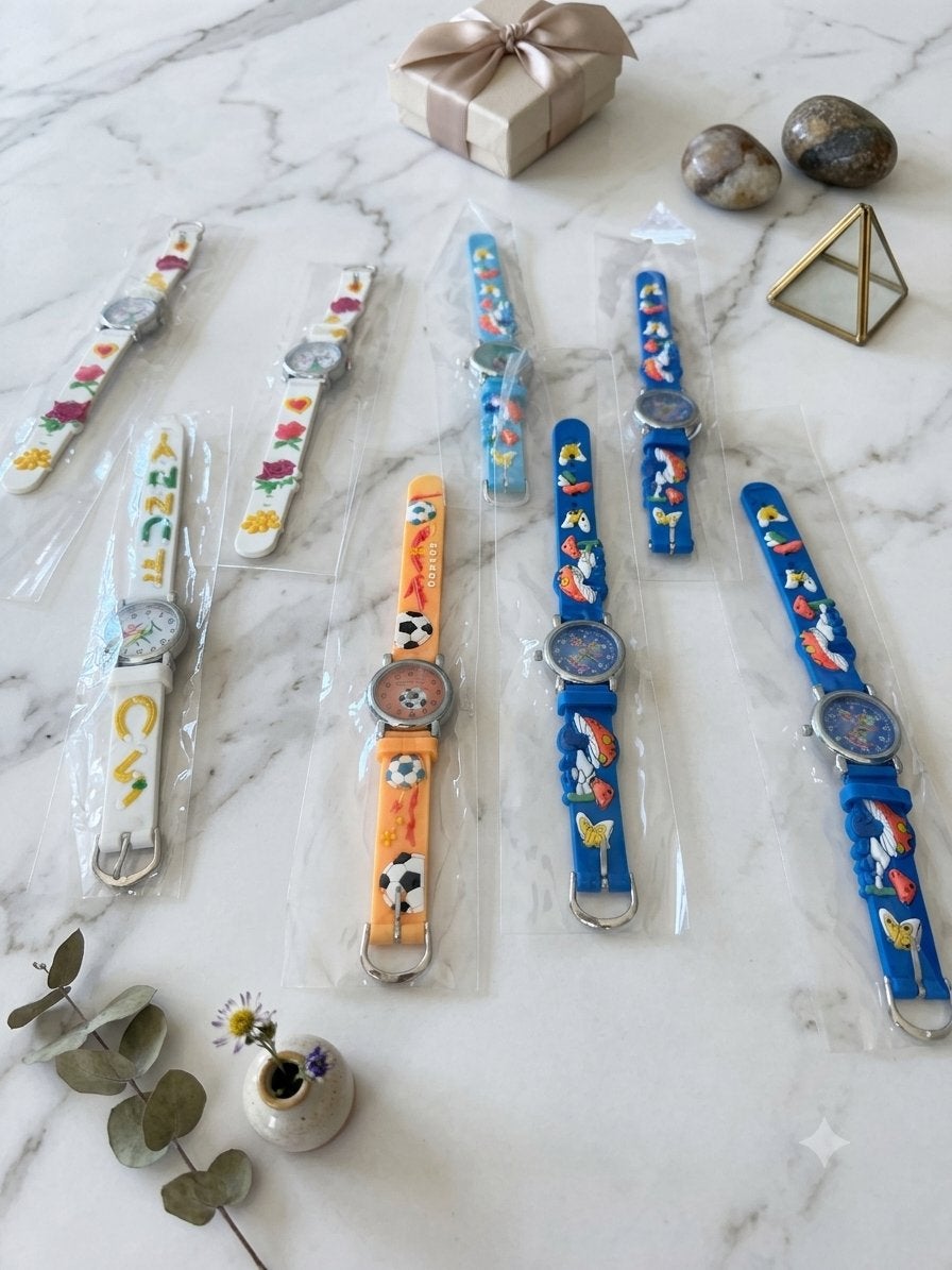 8 Nieuwe kinderhorloges met nieuwe batterijen, Ophalen of Verzenden, Nieuw, Meerkleurig, Jongen of Meisje