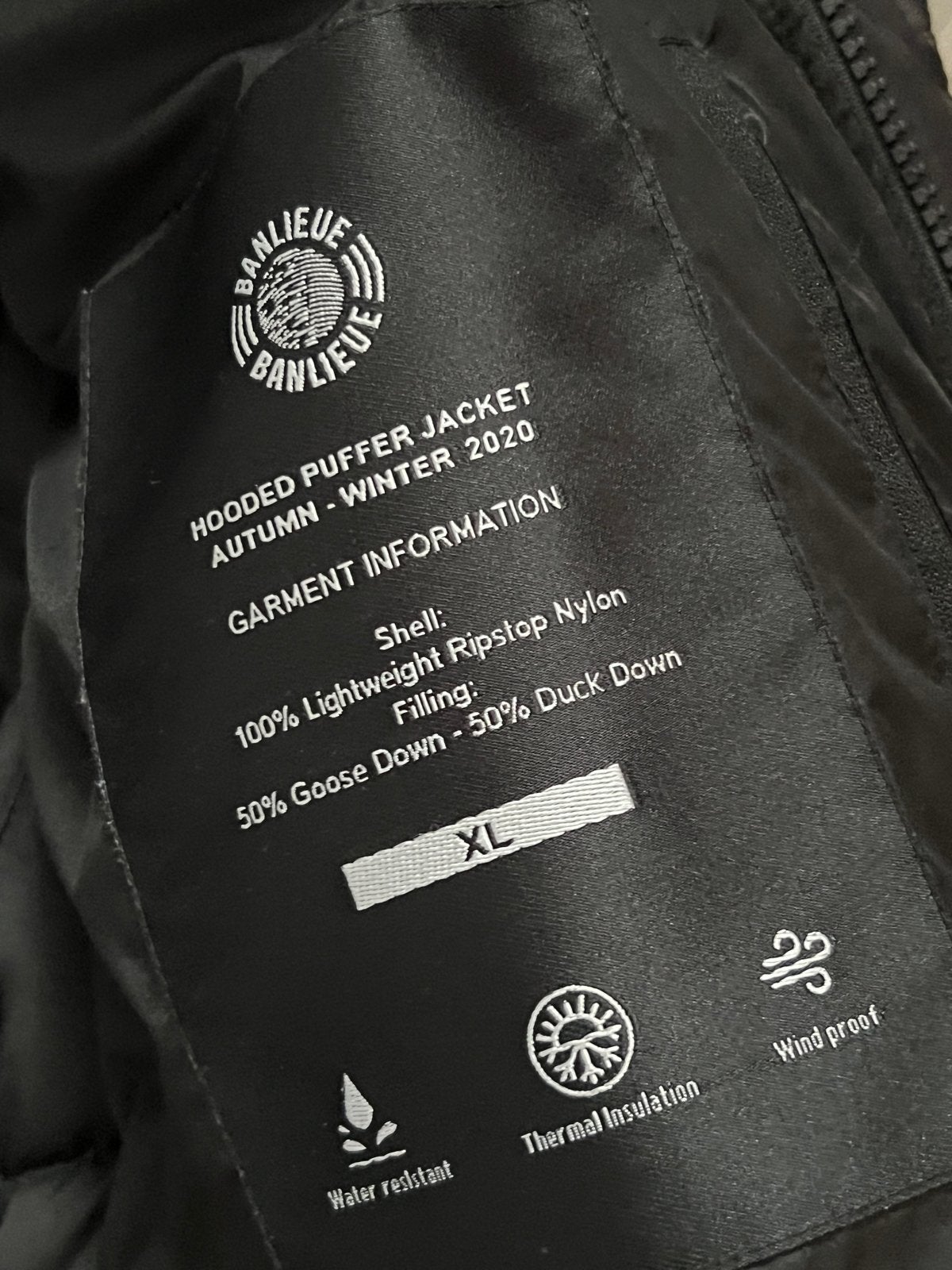 Banlieue Hooded Puffer Jacket Zwart - Maat XL, Ophalen of Verzenden, Zo goed als nieuw, Maat 56/58 (XL), Zwart