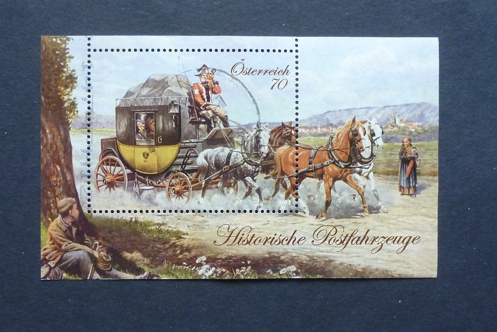 Oostenrijk 2013 Blok. (postkoets), Verzenden, Gestempeld