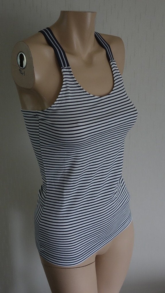 nieuw wit grijs SANDWICH top, Nieuw, Zonder mouw, Maat 34 (XS) of kleiner, Sandwich