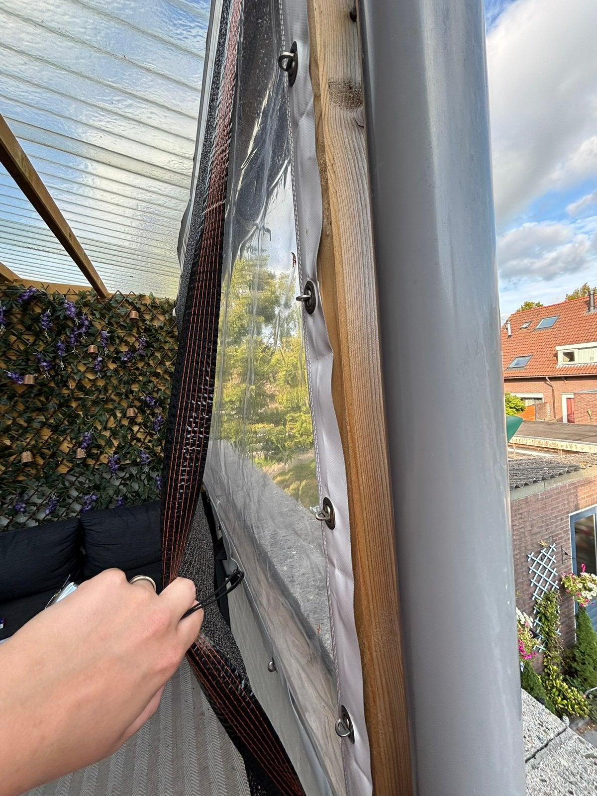 Overkapping gedemonteerd!, Tuin en Terras, Ophalen, Zo goed als nieuw, Veranda