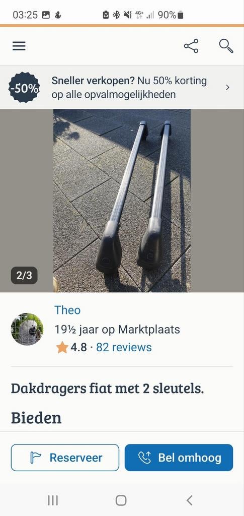 Dakdragers fiat 2018, Ophalen of Verzenden, Gebruikt