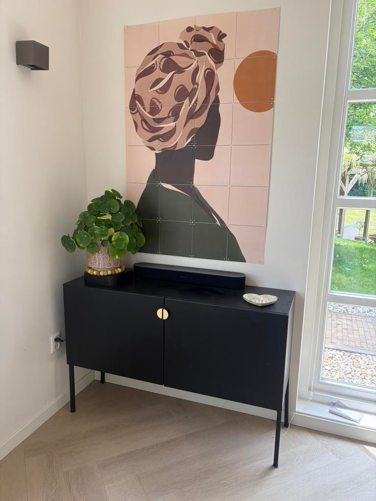 Leuk zwart kastje, Ophalen, Zo goed als nieuw, Minder dan 45 cm, 70 cm of meer