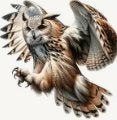 vinyl sticker prooi vangende uil, Verzenden