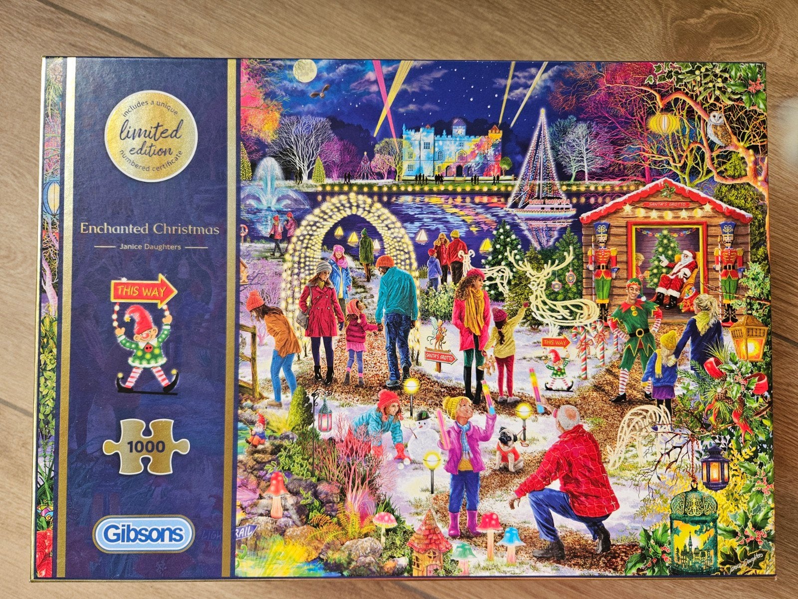 Gibsons Enchanted Christmas Legpuzzel 1000 stukjes, Ophalen, 500 t/m 1500 stukjes, Zo goed als nieuw, Legpuzzel