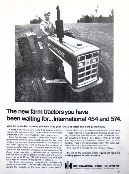 4 oude advertenties reclames tractor werkmachine 1968-2000, Ophalen of Verzenden, Gebruikt, Overige typen