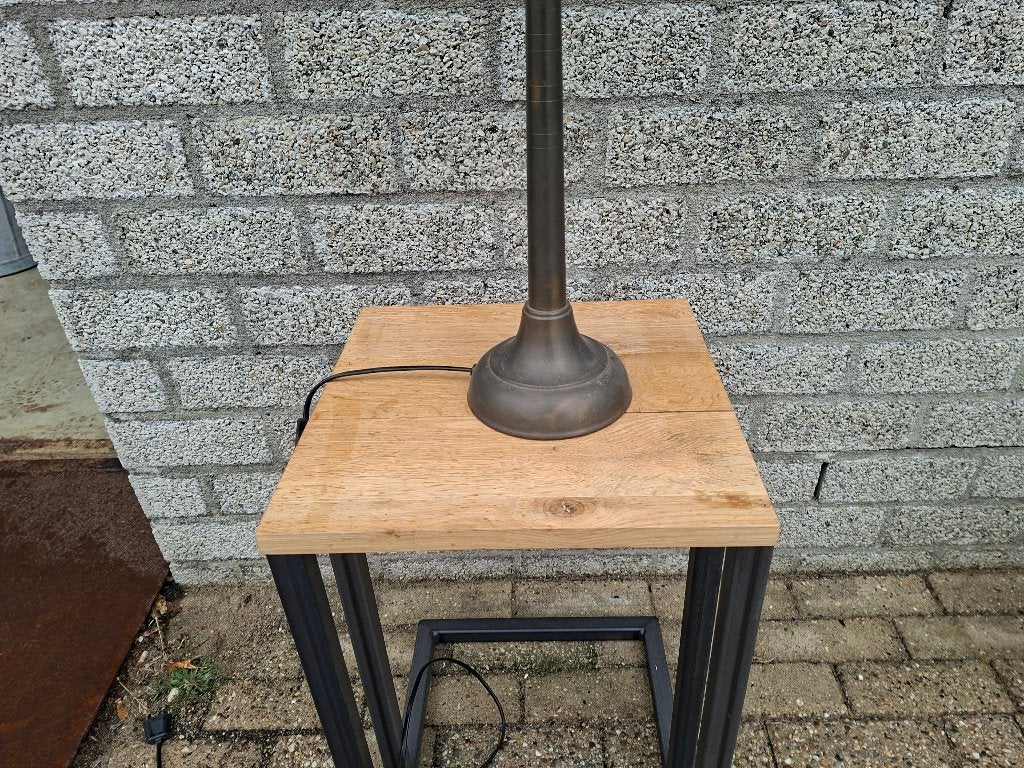 Foto 5 van mooie in nieuwstaat vintage franse bronse tafel lamp