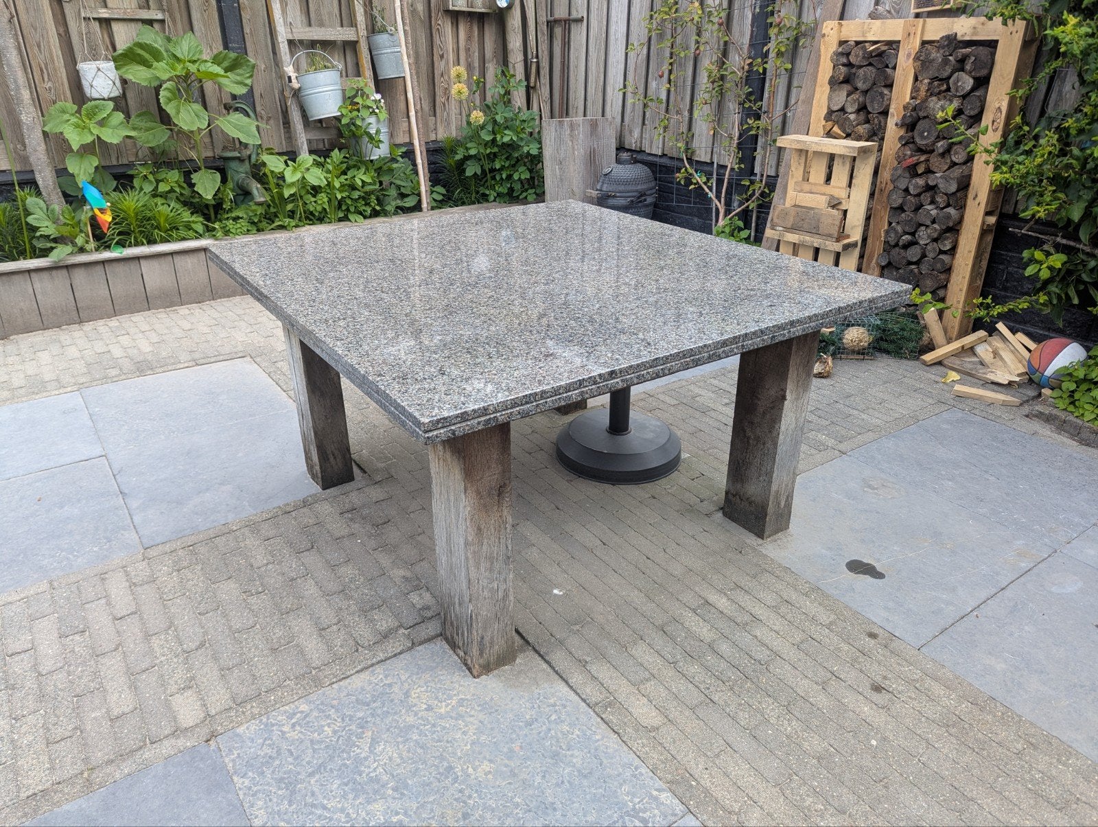 Marmeren tafel, Tuin en Terras, Tuintafels, Ophalen, Rechthoekig, Overige materialen