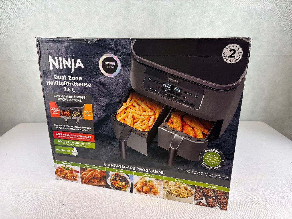 Ninja Foodi Dual Zone AF300EU Airfryer 7,6L – 2 lades, Rotfeder-Ring 9 60327 Frankfurt am Main, Nieuw, 1500 gram of meer, Ophalen of Verzenden
