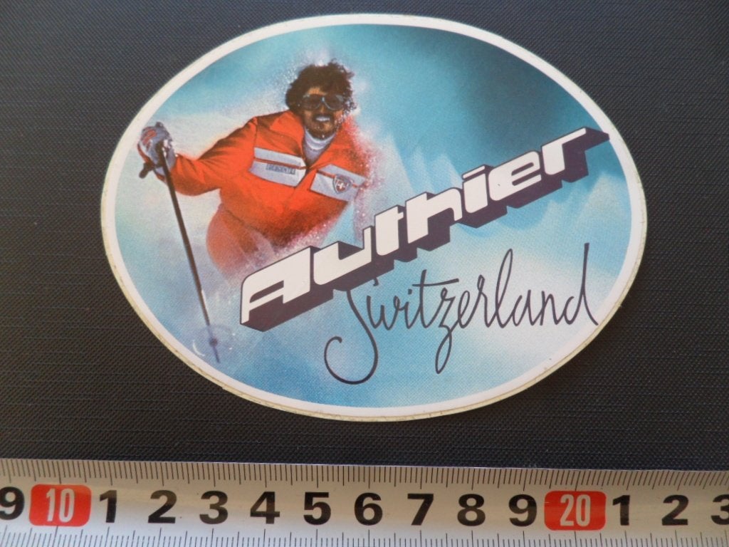 sticker Zwitserland AUTHIER   Ski, Ophalen of Verzenden, Zo goed als nieuw