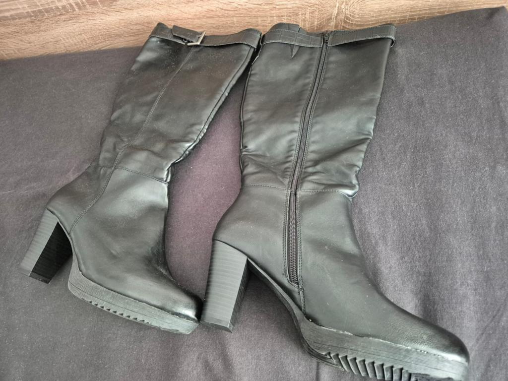 Schoenen 5 van 13, lange laarzen maat 42, Kleding | Dames, Schoenen, Nieuw, Hoge laarzen, Zwart, Ophalen of Verzenden
