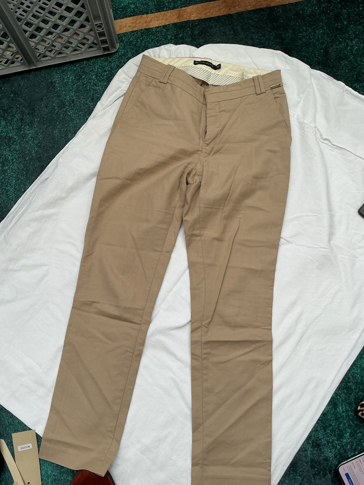 Zara Woman Beige Chino Broek - Maat 34, Beige, Ophalen of Verzenden, Zo goed als nieuw, Maat 36 (S)
