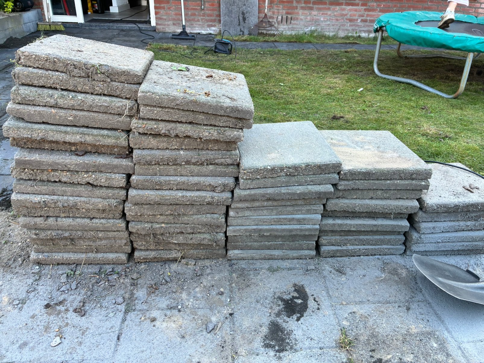 Gratis Stoeptegels 30 30, Ophalen, Gebruikt, 5 tot 10 m², Beton