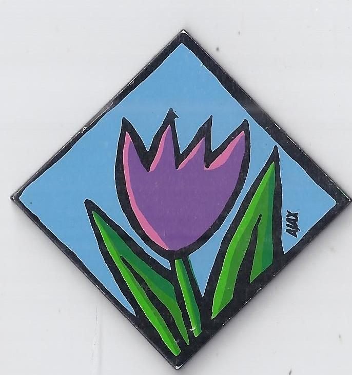 Km41 koelkastmagneetje bloem, Ophalen of Verzenden, Zo goed als nieuw