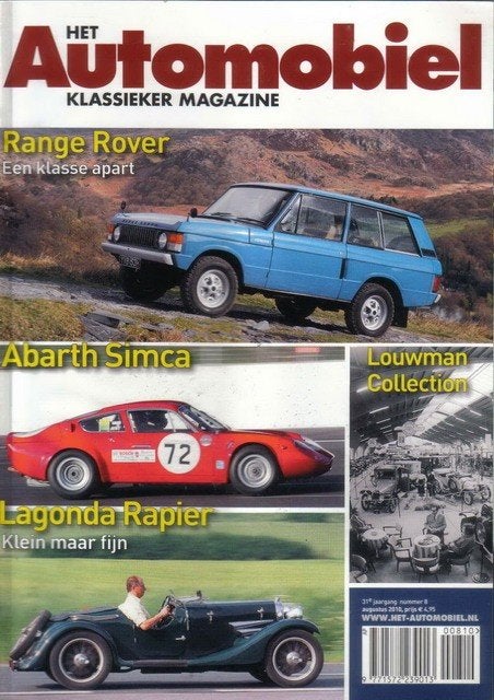 Automobiel 8 2010 : Range Rover - Fiat 131 Abarth - Simca GT, Ophalen of Verzenden, Gelezen, Algemeen
