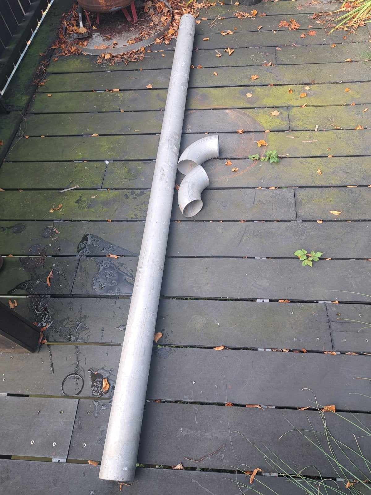 rvs buis 114mm en 2 lasbochten 114mm, Ophalen, Zo goed als nieuw, Rvs, 80 mm of meer