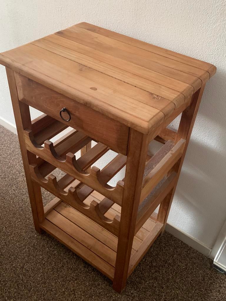 Houten wijnrek kast, Ophalen, Gebruikt, Hout, 50 tot 75 cm