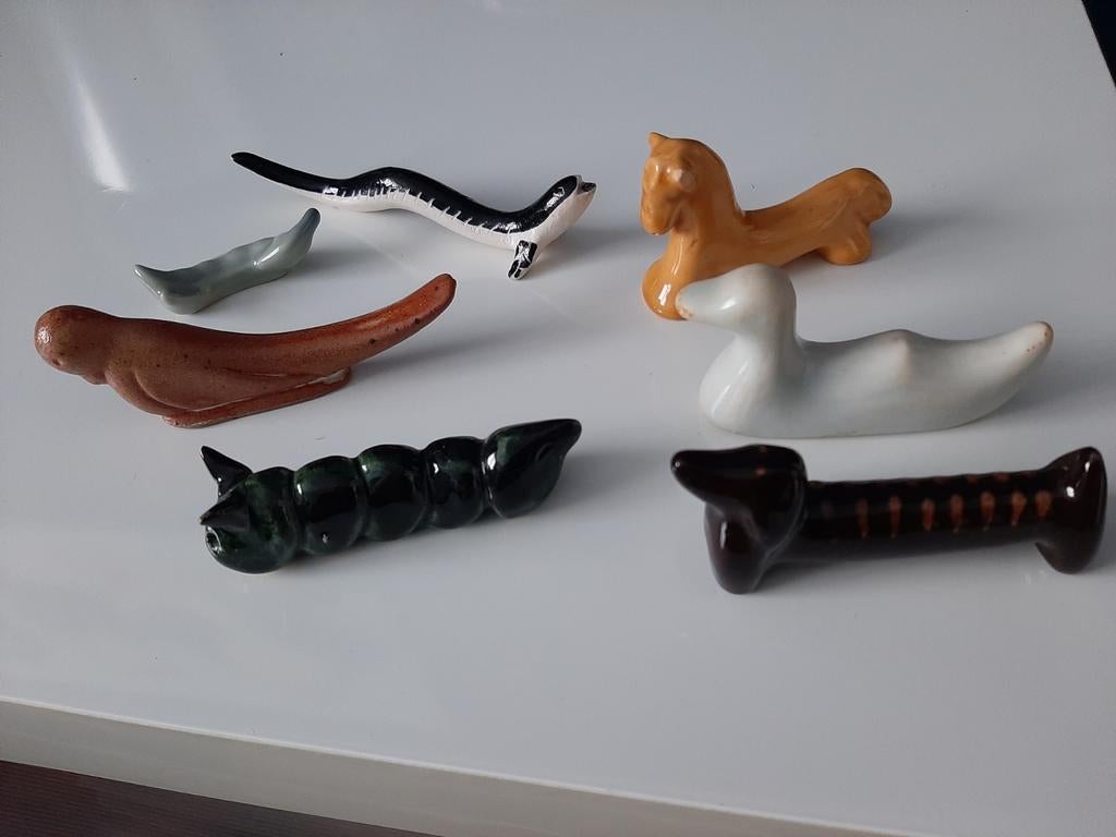Set van 6 diverse dieren messenleggers, Ophalen of Verzenden, Gebruikt