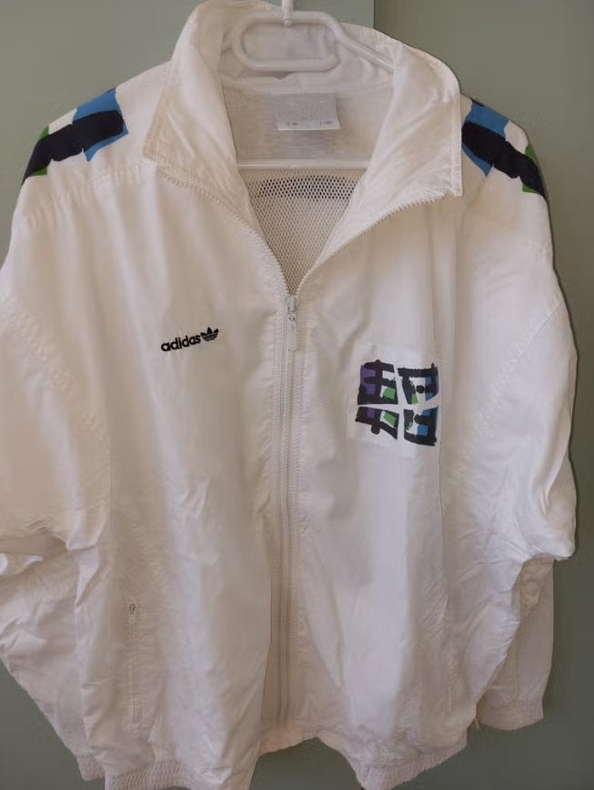 stefan edberg adidas vintage 1990 trainings jack tennis 90s, Nieuw, Ophalen of Verzenden, Adidas, Racketsport