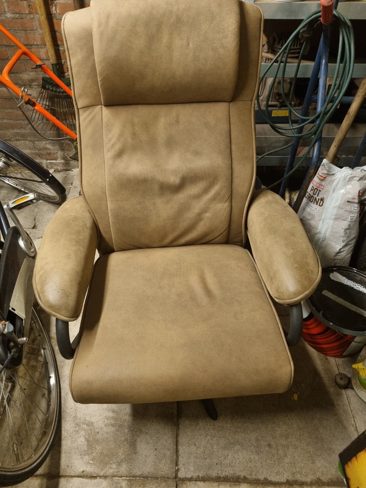 draai relax stoel Gratis, Ophalen, Gebruikt, Minder dan 75 cm, Stof