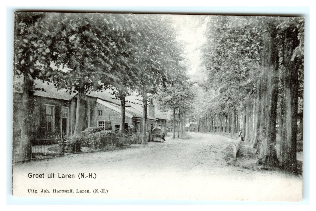 Laren, Groet uit Laren, Ophalen of Verzenden, Voor 1920, Gelopen, Noord-Holland