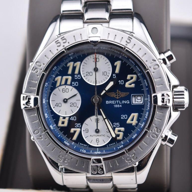 Breitling Colt Chronograph, Sieraden, Tassen en Uiterlijk, Horloges | Heren, Gebruikt, Polshorloge, Breitling, Staal, Staal, Ophalen of Verzenden