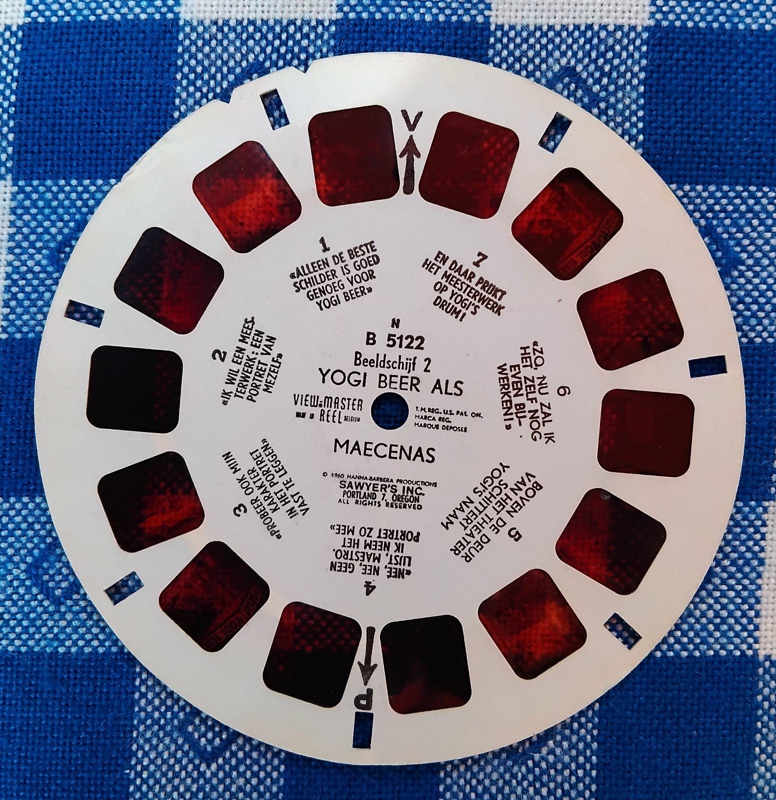 View-Master schijfje Yogi Beer als Maecenas - 1962 - 1968 -, Ophalen of Verzenden, Gebruikt
