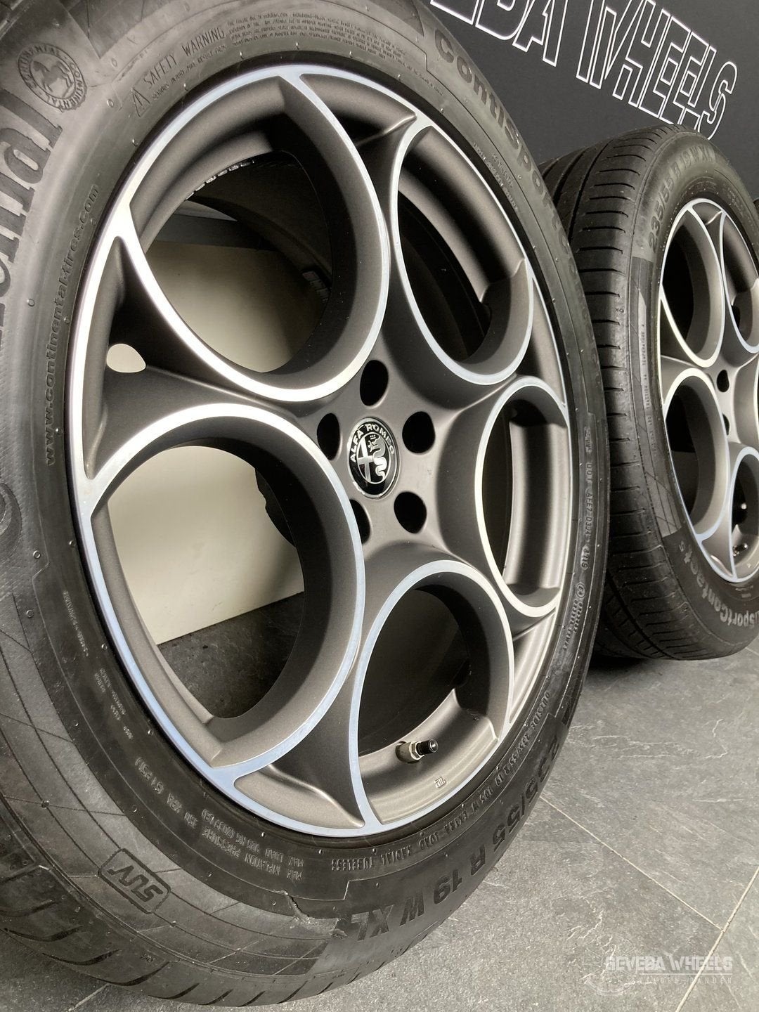 19” originele Alfa Romeo Stelvio velgen + banden 5x110 15611, Auto-onderdelen, 19 inch, Gebruikt, -, -