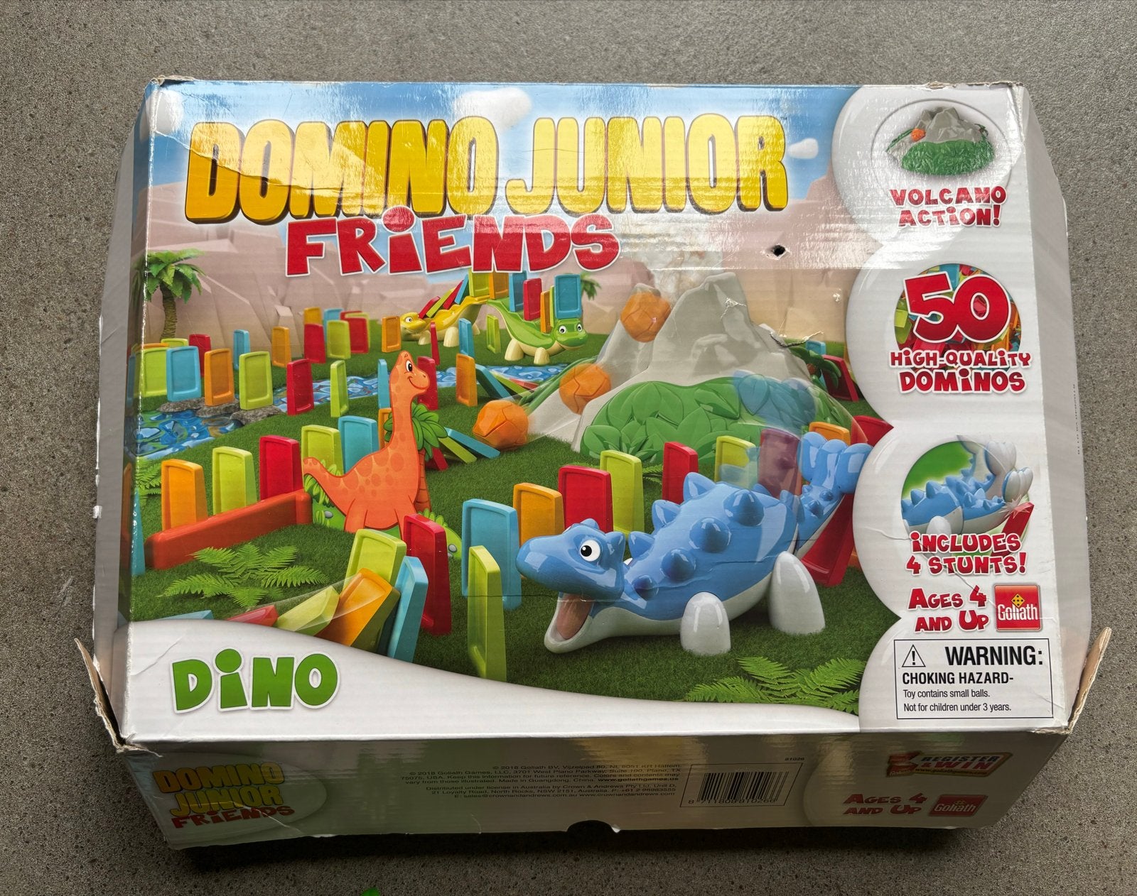 Domino Junior Friends Dino - Goliath, Ophalen of Verzenden, Gebruikt, Jongen of Meisje