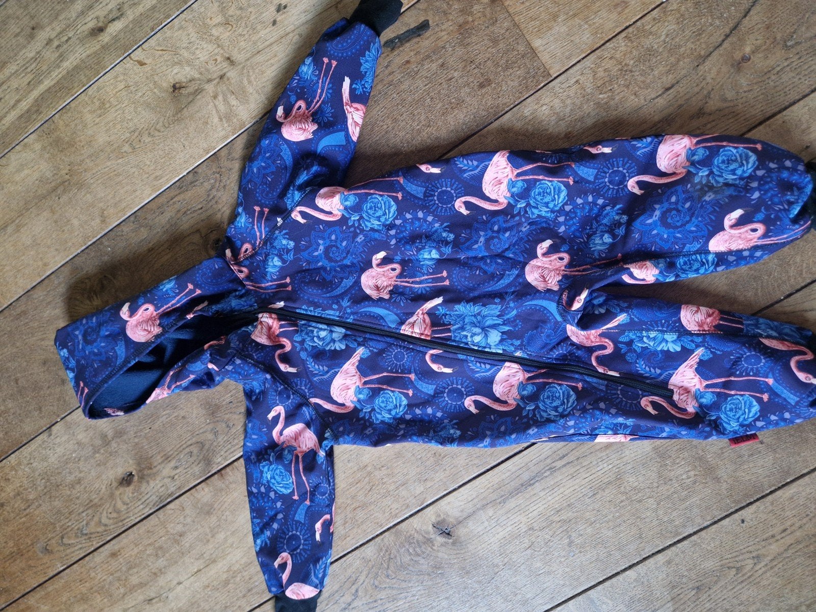 iELM softshell speelpak maat 92 met flamingo print, Jongen of Meisje, Zo goed als nieuw, Setje, Ophalen