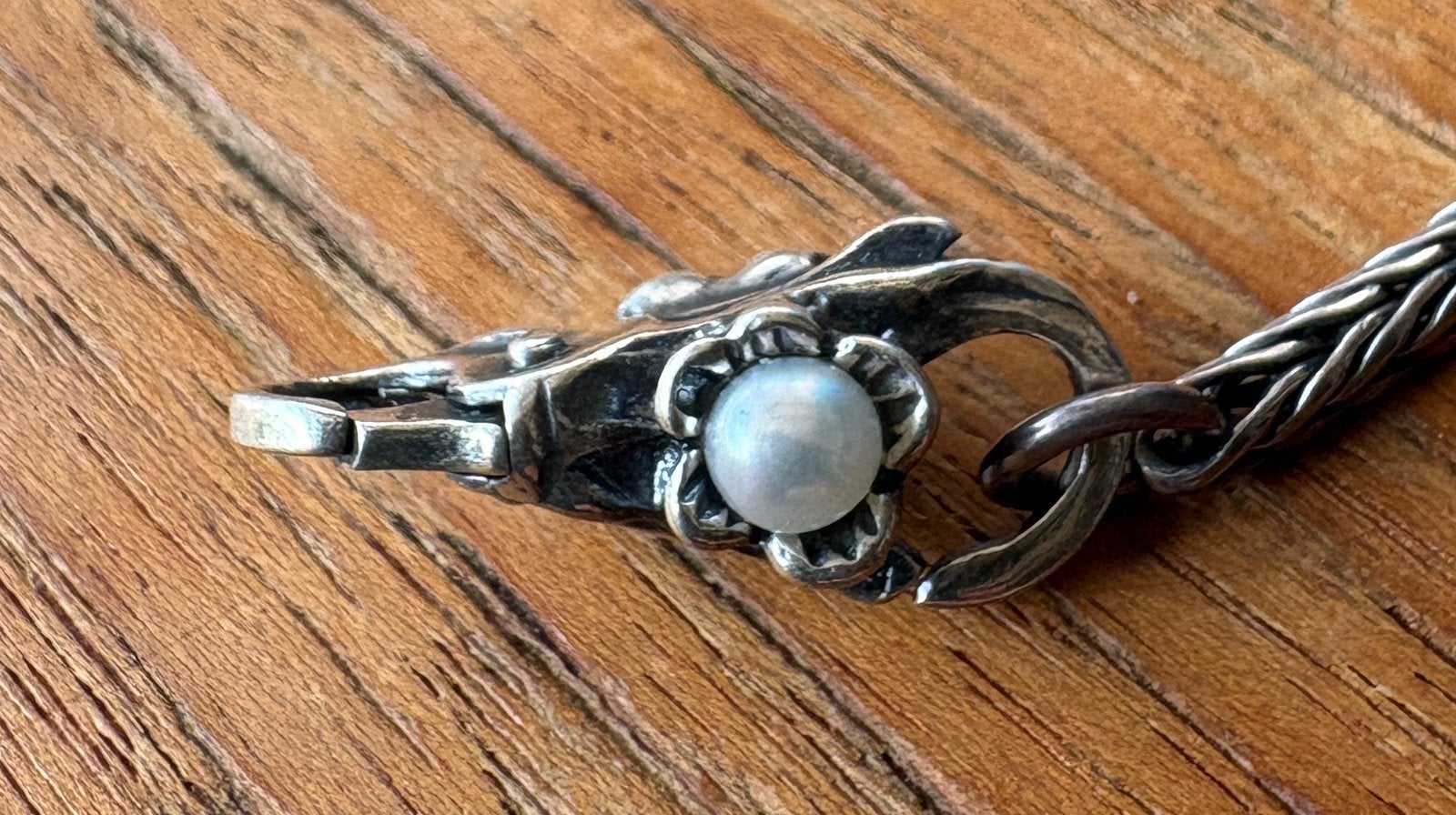 Trollbeads Madelief Slotje met Parel NIEUW, Verzenden, Nieuw, Zilver, Trollbeads