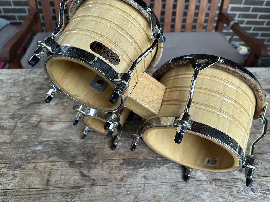 LP triple bongo bongos Generation III, Muziek en Instrumenten, Ophalen of Verzenden, Gebruikt, Trommel