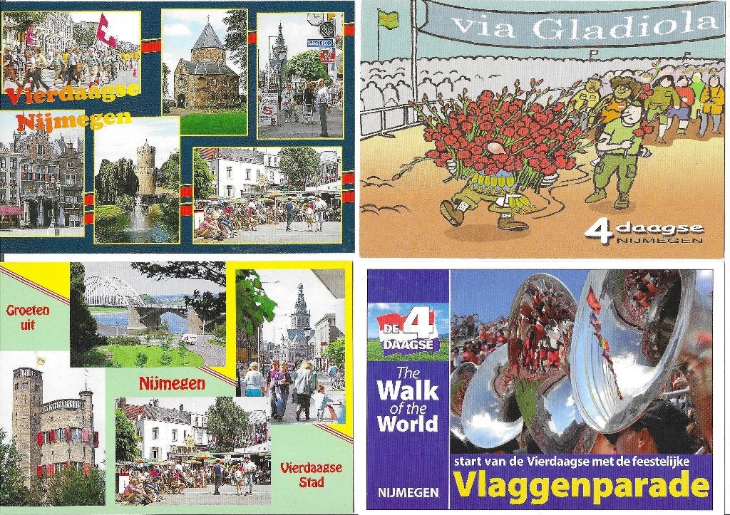 Ansichtkaarten Vierdaagse Nijmegen, Verzamelen, Ansichtkaarten | Nederland, Ophalen of Verzenden, 1980 tot heden, Ongelopen, Gelderland