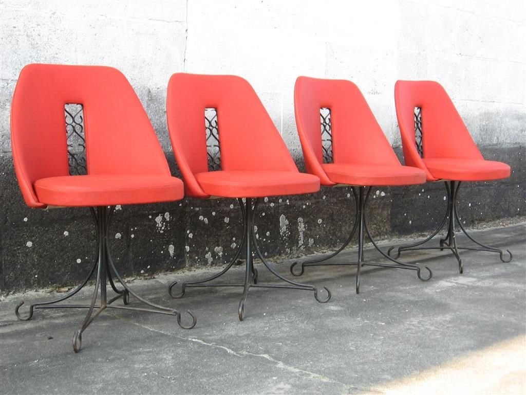 Stoelen '60s ( Retro/Vintage/Design ), Ophalen, Vintage, Vier, Rood