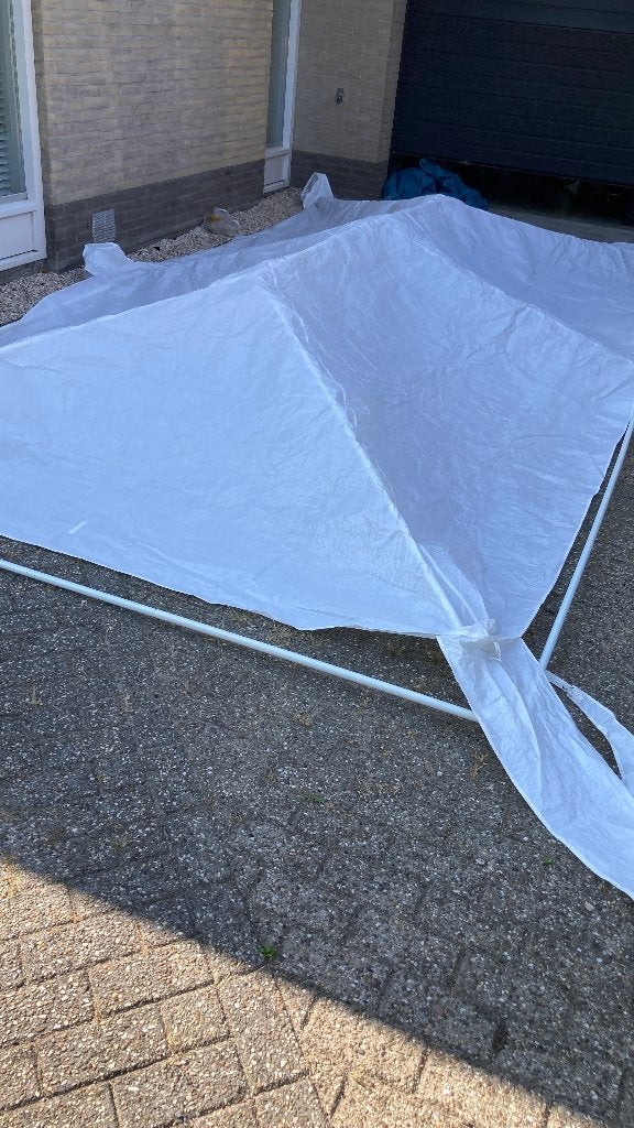 Paviljoen Partytent 6x3m incl zijwanden, Ophalen, Gebruikt, Partytent, Minder dan 4 meter